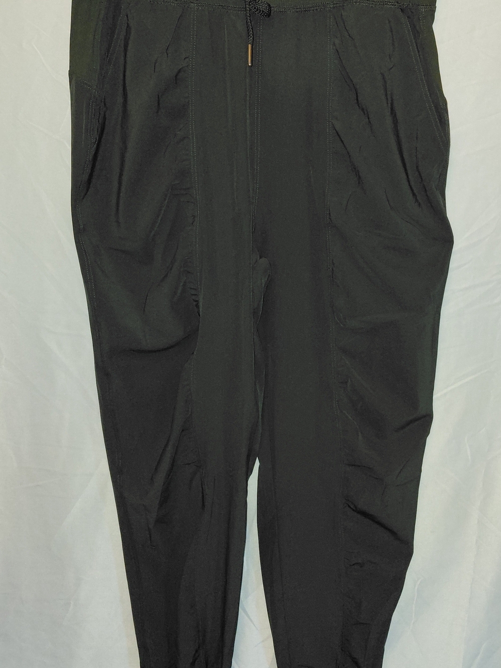 Women's Black Drawstring Track Pants with Relaxed Fit #2377